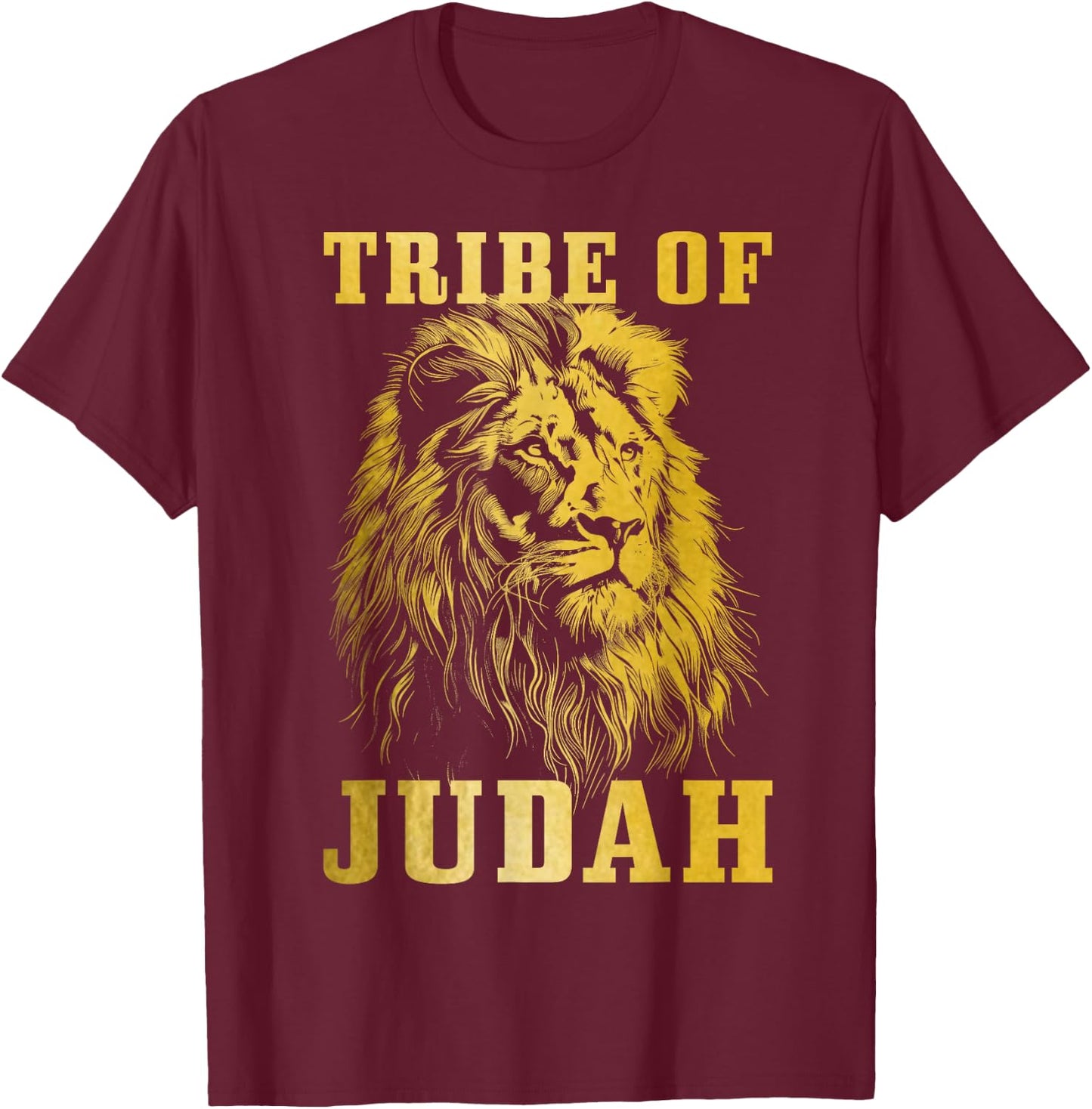 Lion Of Judah Tribe Hebrew Israelite Christian Jewish YHWH T-Shirt - T-Shirt | Maroon