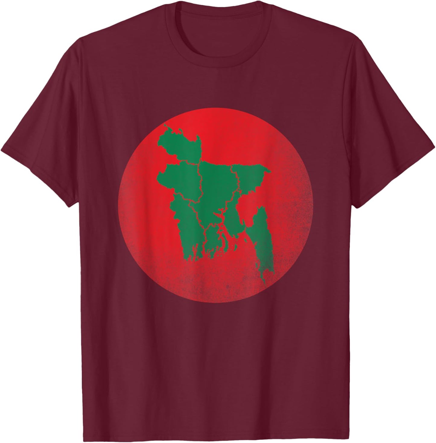 American Grown Bangladeshi Roots Bangladesh Vintage Flag T-Shirt - T-Shirt | Maroon