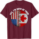Yes I'm Both Of Them Maple Leaf Canadian Canada Day T-Shirt - T-Shirt | Maroon