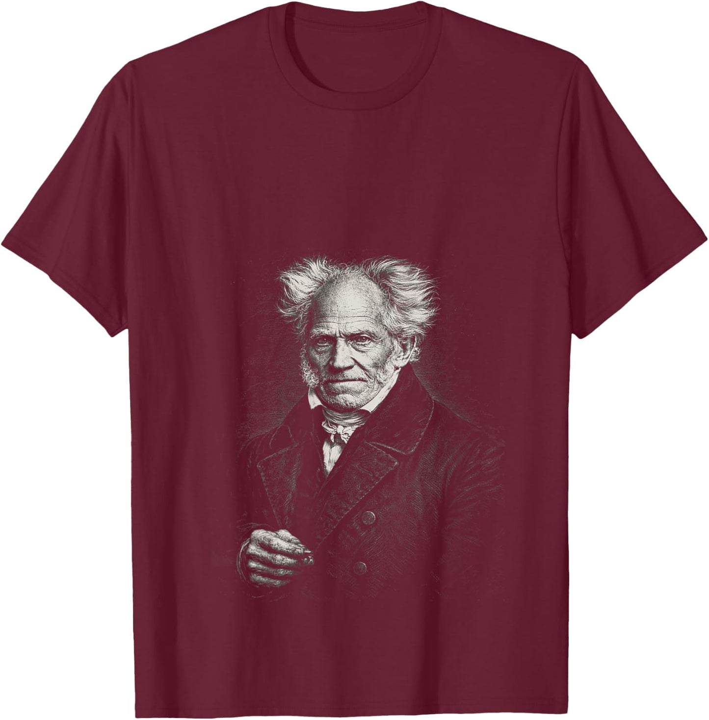 Women's Schopenhauer existentialist Philosophy V-Neck T-Shirt - T-Shirt | Maroon
