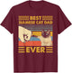 Best Siamese Cat Dad Ever Retro Vintage Sunset T-Shirt - T-Shirt | Maroon