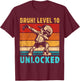 10 Year Old Birthday Dabbing Boy Bruh 10th Level Unlocked T-Shirt - T-Shirt | Maroon