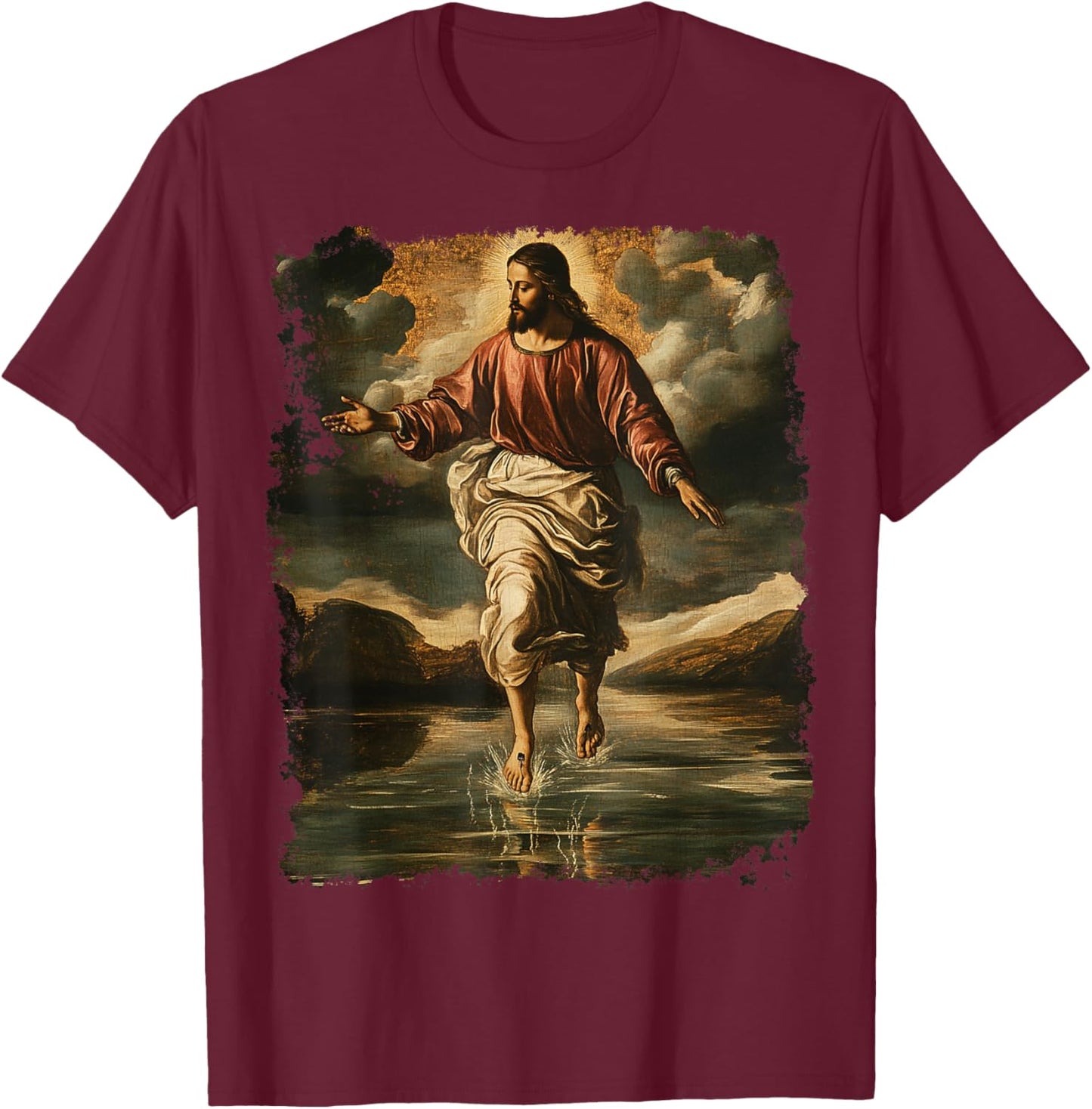 Jesus Christ Clothing Design T-Shirt - T-Shirt | Maroon