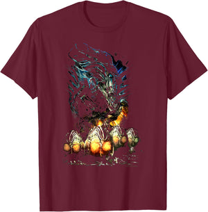 Aliens Iconic Epic Xenomorph XX121 And Eggs Big Chest Poster T-Shirt - T-Shirt | Maroon