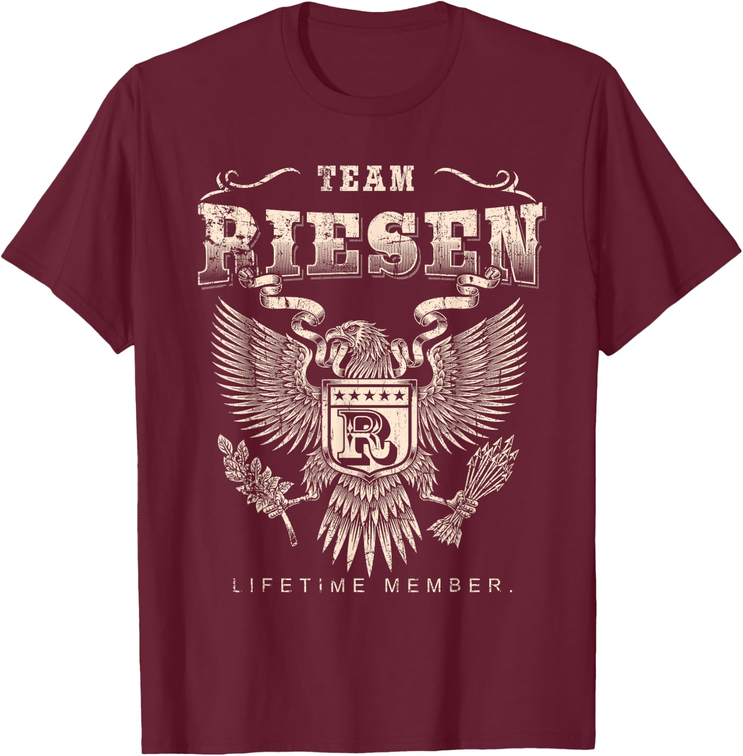 Team Riesen Lifetime Member - Riesen Name T-Shirt - T-Shirt | Maroon