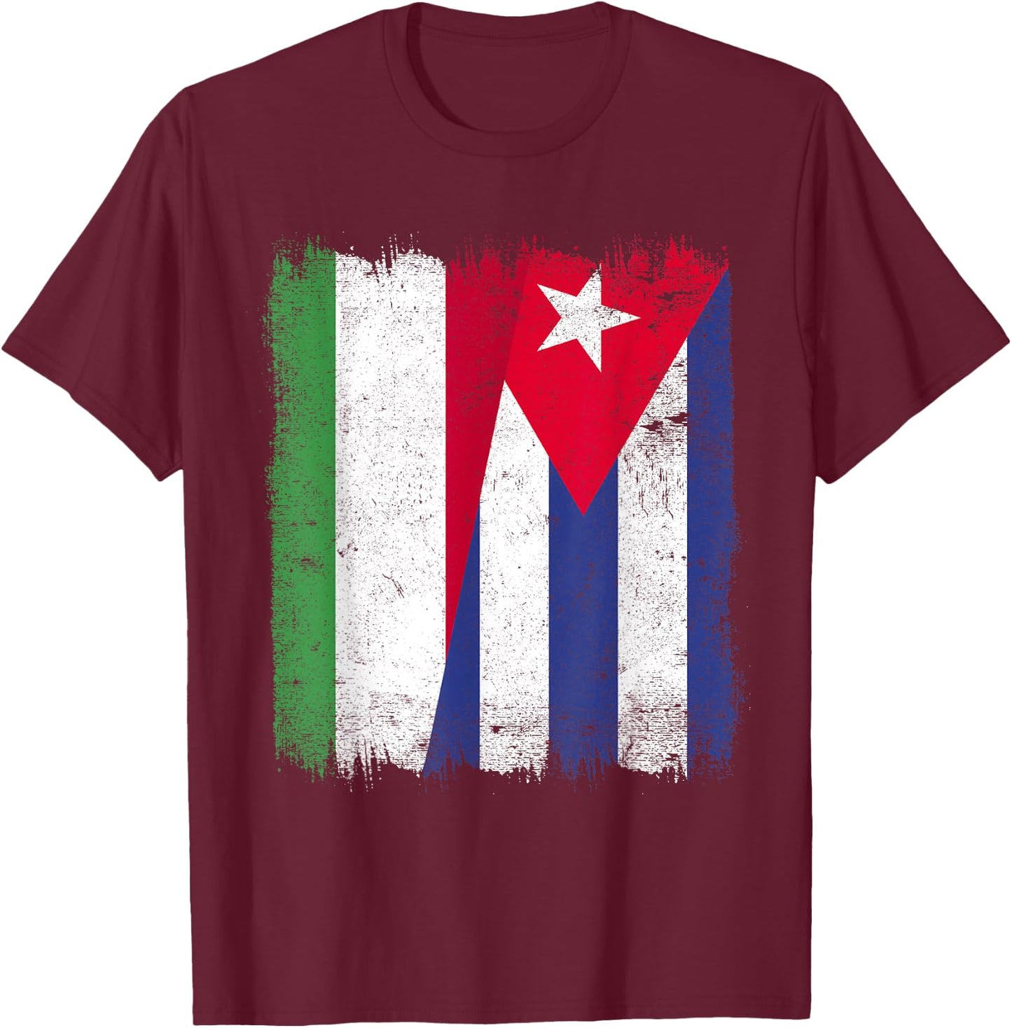 Hungary Cuba Half Flag Hungarian Cuban Heritage T-Shirt - T-Shirt | Maroon