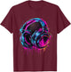 Headphones Music DJ Music Headphones Music Lover Splash EDM T-Shirt - T-Shirt | Maroon