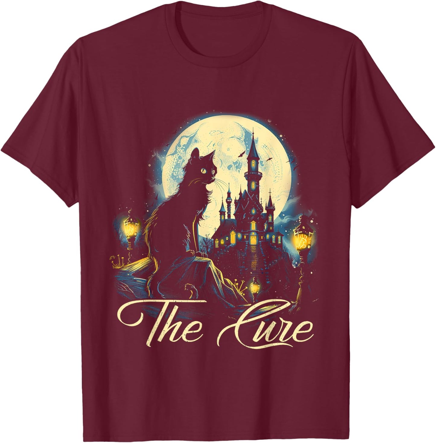 Cures Vintage Art Lovely Animal Musician Funny Outfits Cats T-Shirt - T-Shirt | Maroon