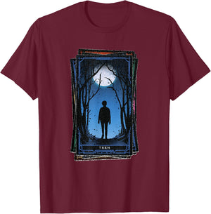 Marvel Agatha All Along Disney+ Teen Tarot Card T-Shirt - T-Shirt | Maroon