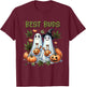 Marijuana Best Buds Ghost 420 Weed Cannabis Funny Halloween T-Shirt - T-Shirt | Maroon
