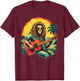 Rastafarian Pride Rasta Reggae Lion Reggae Music Hippie T-Shirt - T-Shirt | Maroon