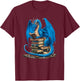 Book Lover Bookworm Reading Books Dragon T-Shirt - T-Shirt | Maroon