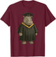 Cute Hippopotamus Graduation Hippo T-Shirt - T-Shirt | Maroon