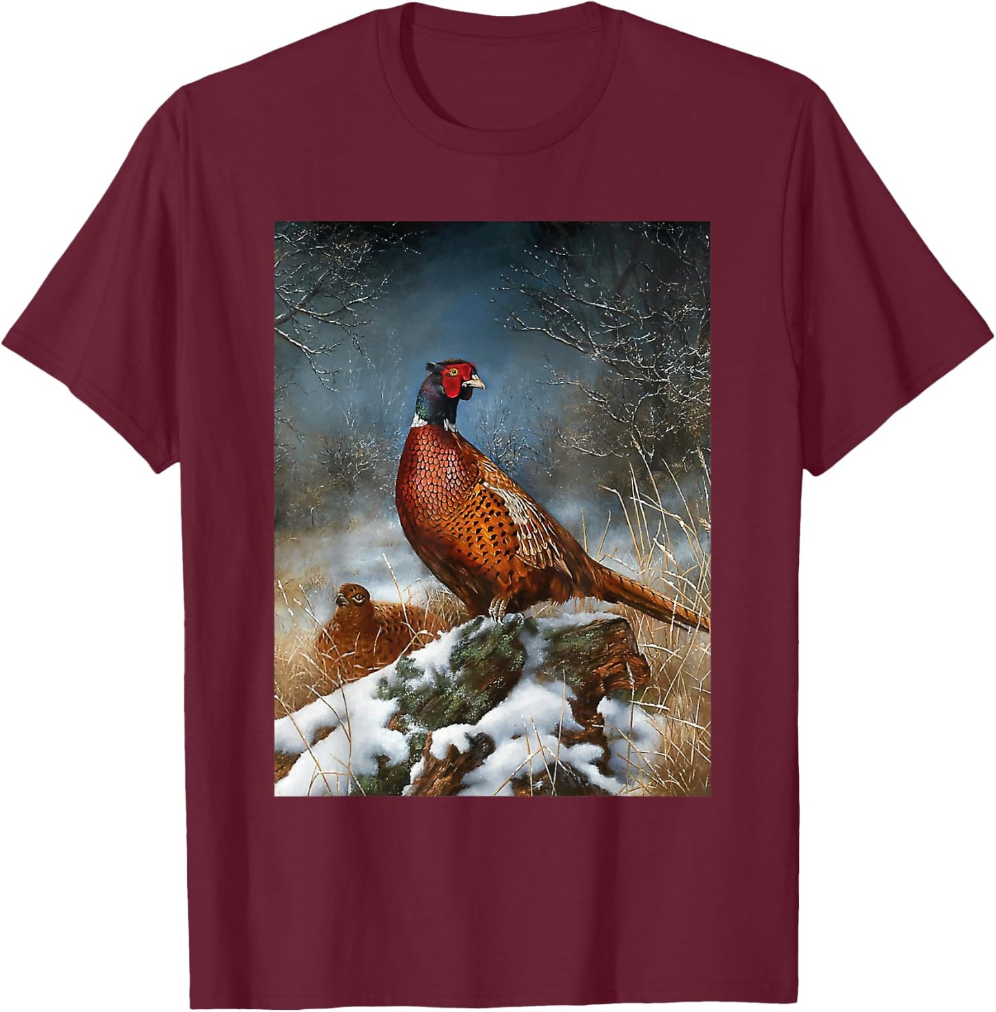 Pheasant Bird Species Hunting Accessories T-Shirt - T-Shirt | Maroon
