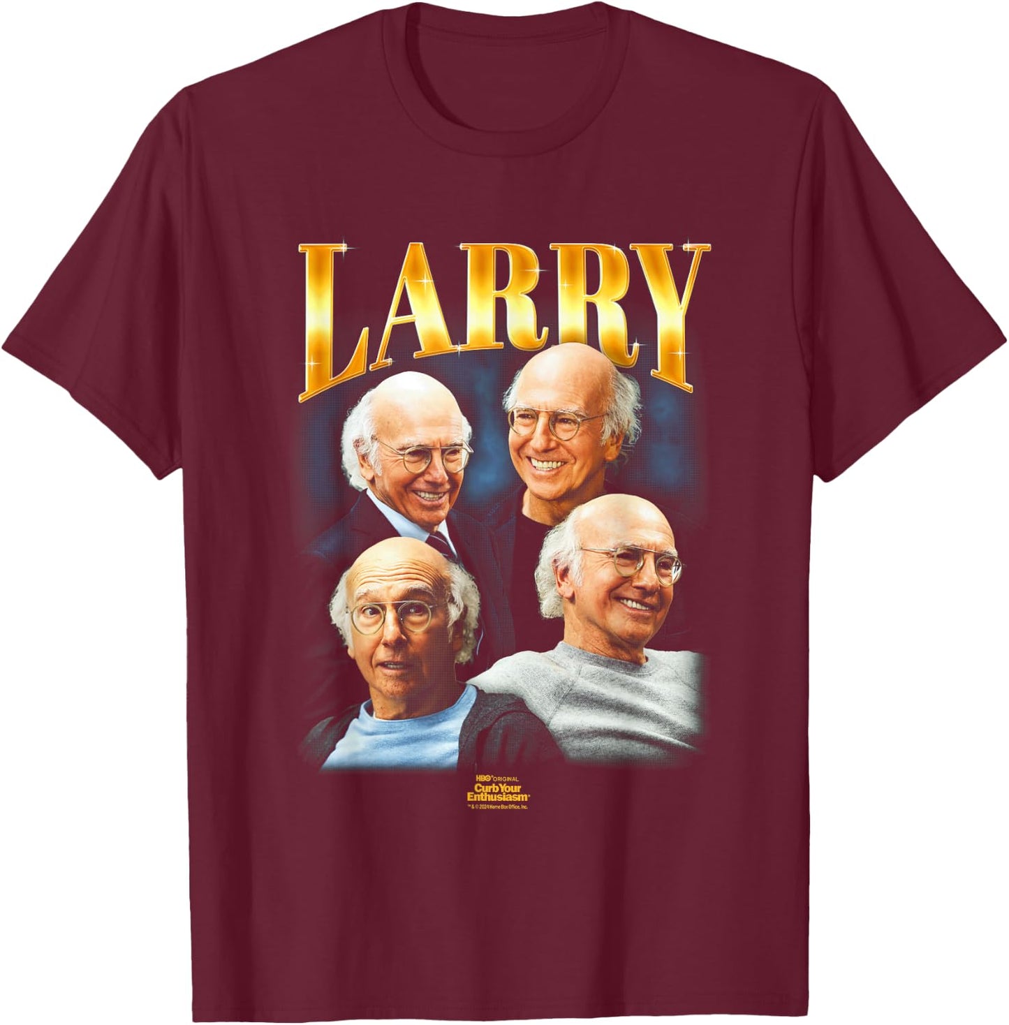 Curb Your Enthusiasm Larry's 90's Heartthrob T-Shirt - T-Shirt | Maroon