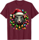Rat Mouse Christmas Hat Xmas T-Shirt - T-Shirt | Maroon