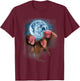 Bald Uakari Shirt - Funny Monkey Howling at the Moon T-Shirt - T-Shirt | Maroon