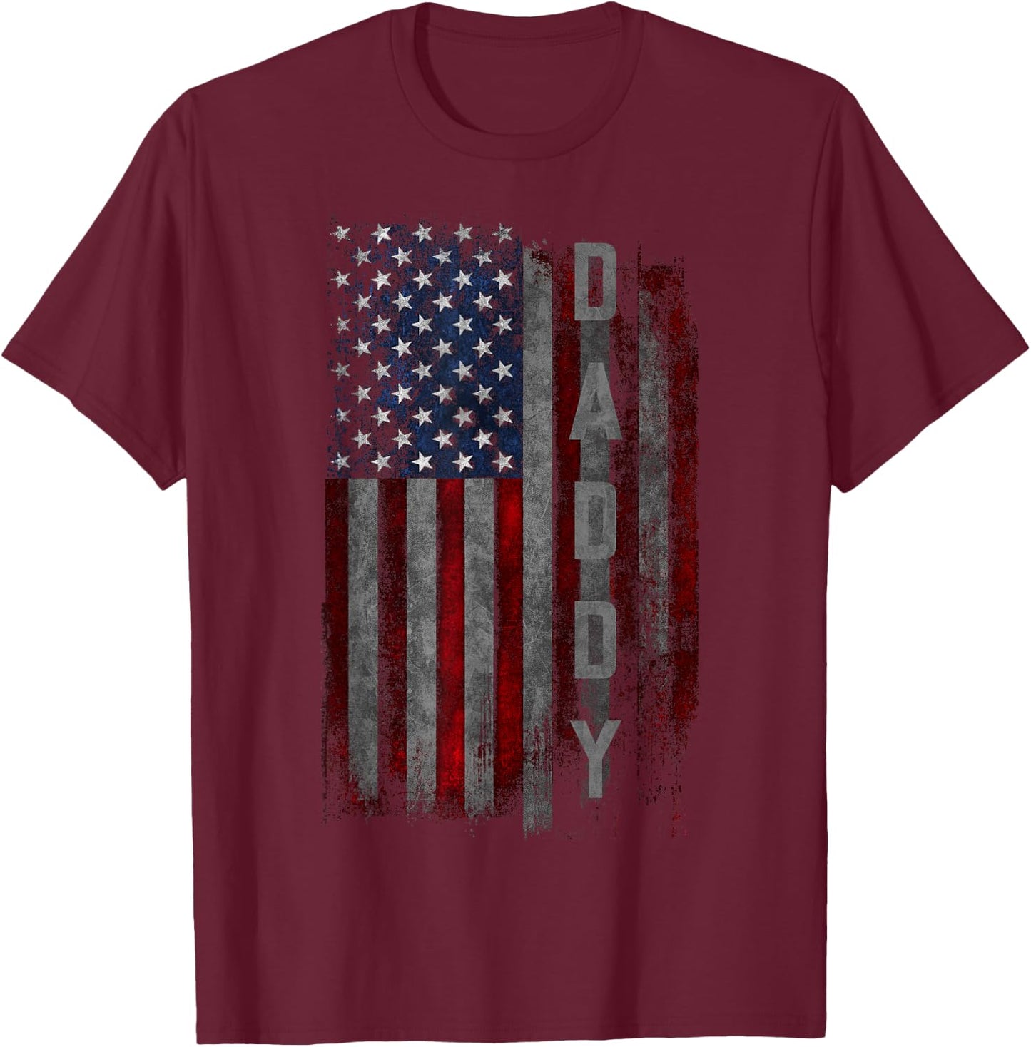 DADDY American Flag T-Shirt - T-Shirt | Maroon