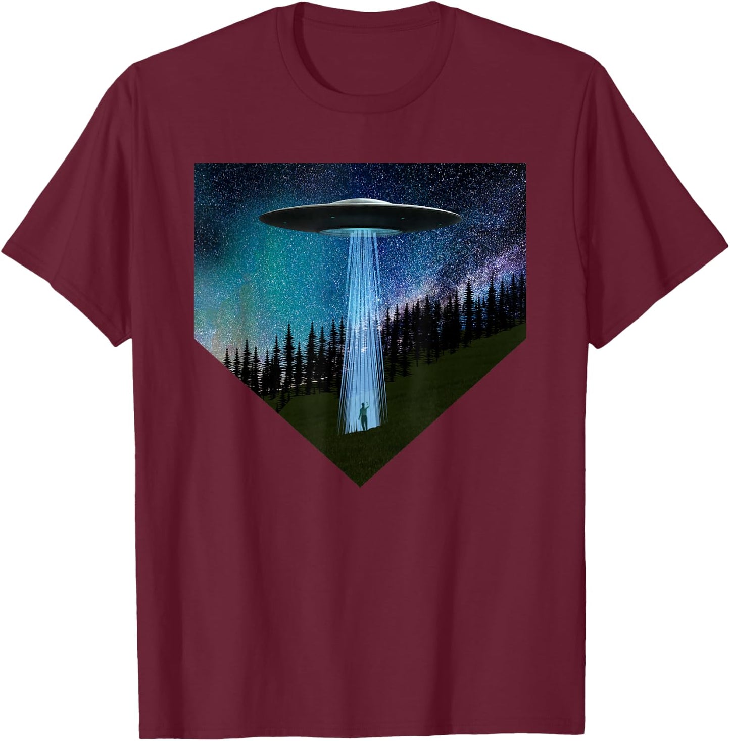 Flying Saucers Ufos Abductions Alien Conspiracies T-Shirt - T-Shirt | Maroon