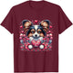 Valentine's Day - adorable Papillon T-Shirt - T-Shirt | Maroon