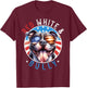 American Bully Dog 4th of July Red White and Bully Lovers T-Shirt - T-Shirt | Maroon