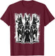 Doberman Pinscher Black and White Dog Lovers T-Shirt - T-Shirt | Maroon