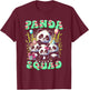 Panda Family Birthday Panda Squad Wildlife Animal Cute T-Shirt - T-Shirt | Maroon