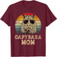 Vintage Capybara Mom Capybara Lovers Mommy Mother's Day T-Shirt - T-Shirt | Maroon