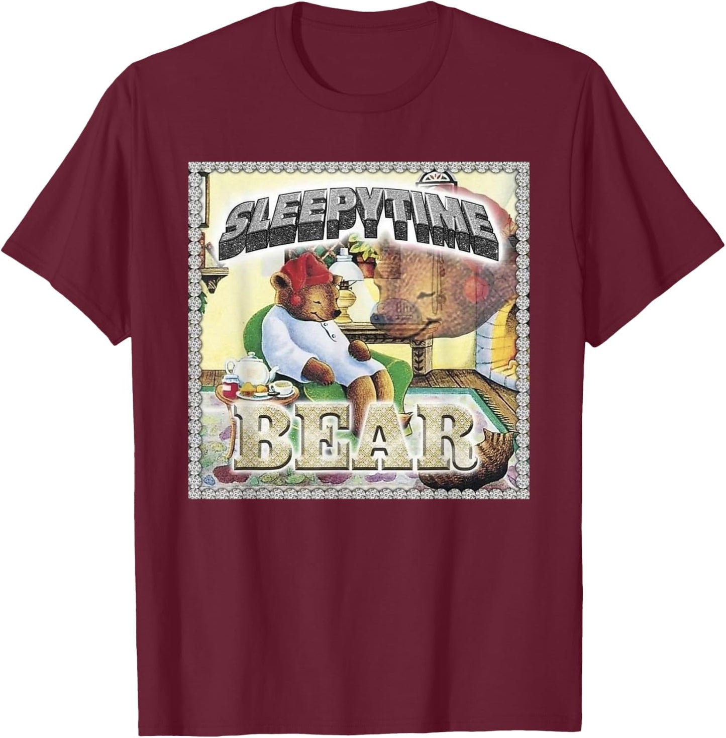 Sleepytime Bear Shirt Sleepytime Bear T-Shirt - T-Shirt | Maroon
