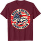 Vintage Western Rodeo USA Flag Makes America A Cowboy Again T-Shirt - T-Shirt | Maroon