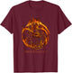 House of The Dragon Burning Targaryen Sigil T-Shirt - T-Shirt | Maroon