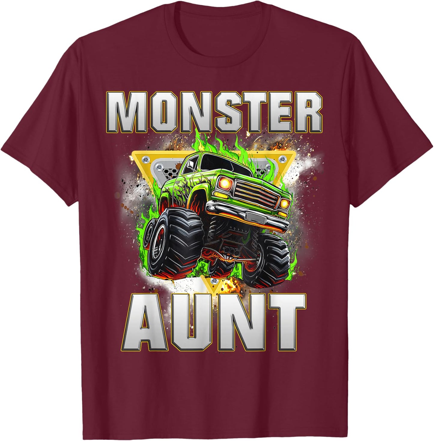 Monster Truck Aunt Monster Truck Are My Jam Kids Adults T-Shirt - T-Shirt | Maroon