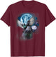 Funny Pigeon Shirt - Funny Pigeons Howling at the Moon T-Shirt - T-Shirt | Maroon