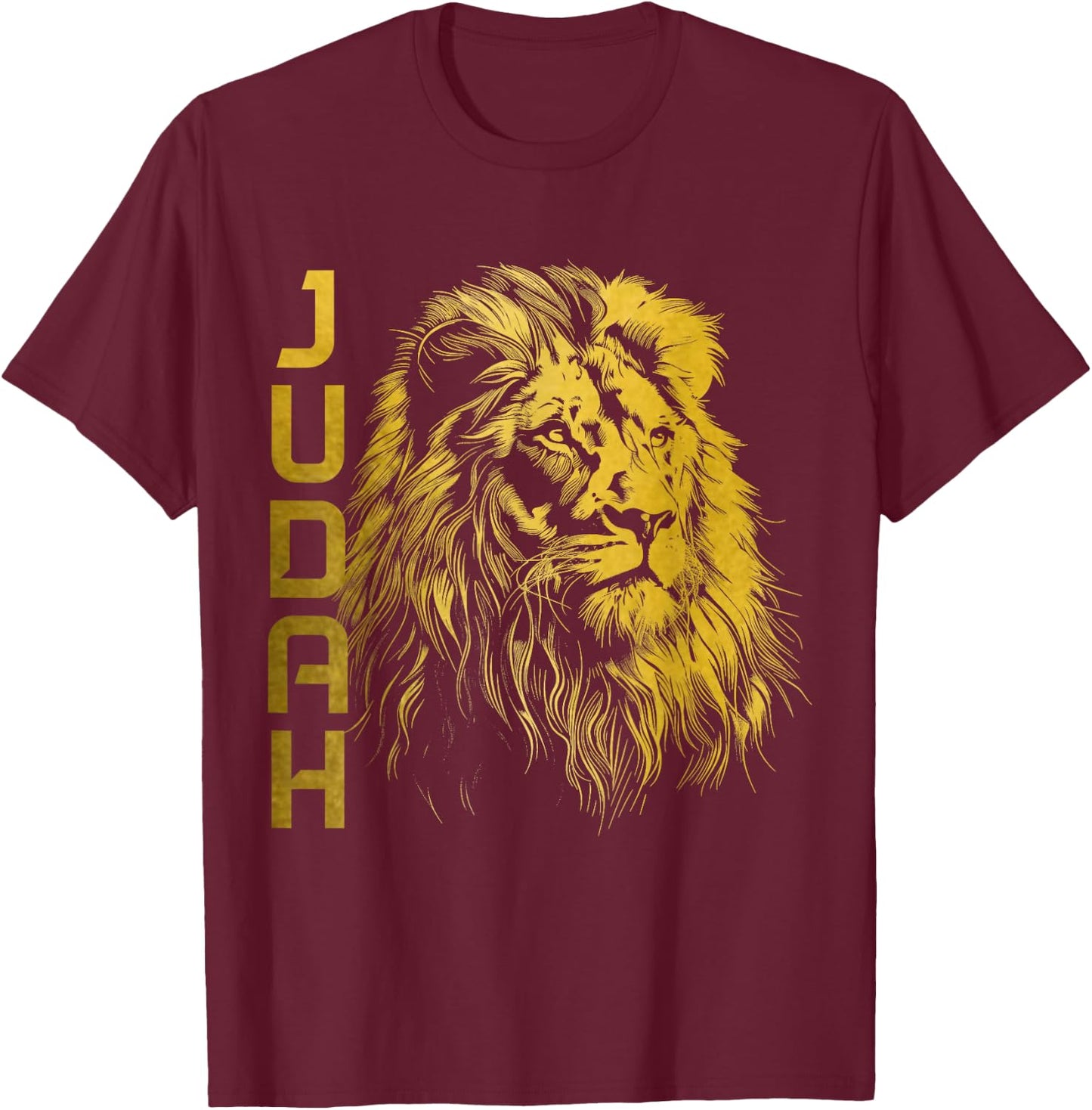 Lion Of Judah Hebrew Israelite Christian Jewish African YHWH T-Shirt - T-Shirt | Maroon