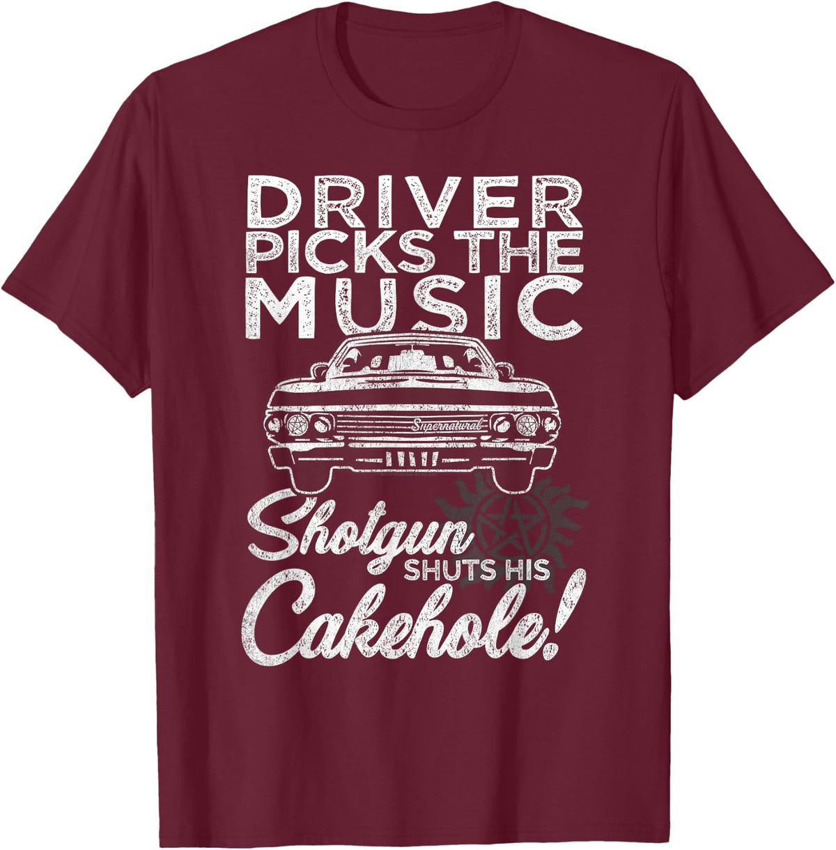 Supernatural Driver Picks Music T-Shirt - T-Shirt | Maroon