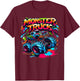 Monster Truck Retro Colorful Graffiti Toddlers Youth Adults T-Shirt - T-Shirt | Maroon