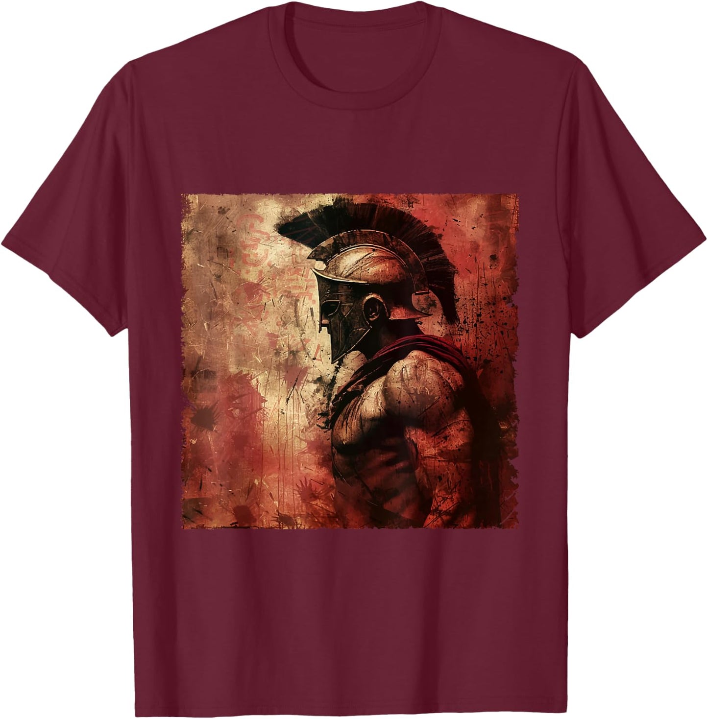 Sparta Spartan Fighter Helmet Greeks Leonidas Sparta T-Shirt - T-Shirt | Maroon