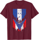 Honduran Puerto Rican Flags Ripped Torn Honduras Puerto Rico T-Shirt - T-Shirt | Maroon