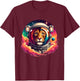 Lion Astronaut Space Hiker T-Shirt - T-Shirt | Maroon