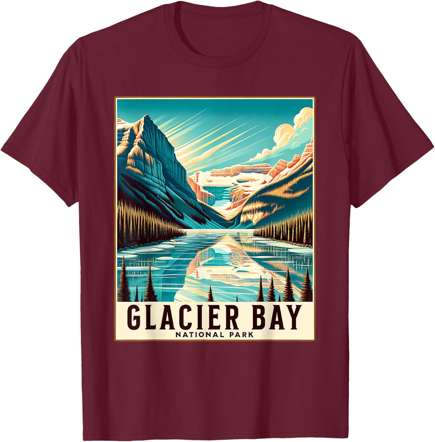 Glacier Bay National Park T-Shirt - T-Shirt | Maroon