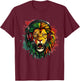 Reggae Music Rasta Pride Rasta Reggae Lion Rastafari Jamaica T-Shirt - T-Shirt | Maroon