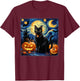Fun Halloween Cat Lovers Van Gough Halloween Costume T-Shirt - T-Shirt | Maroon
