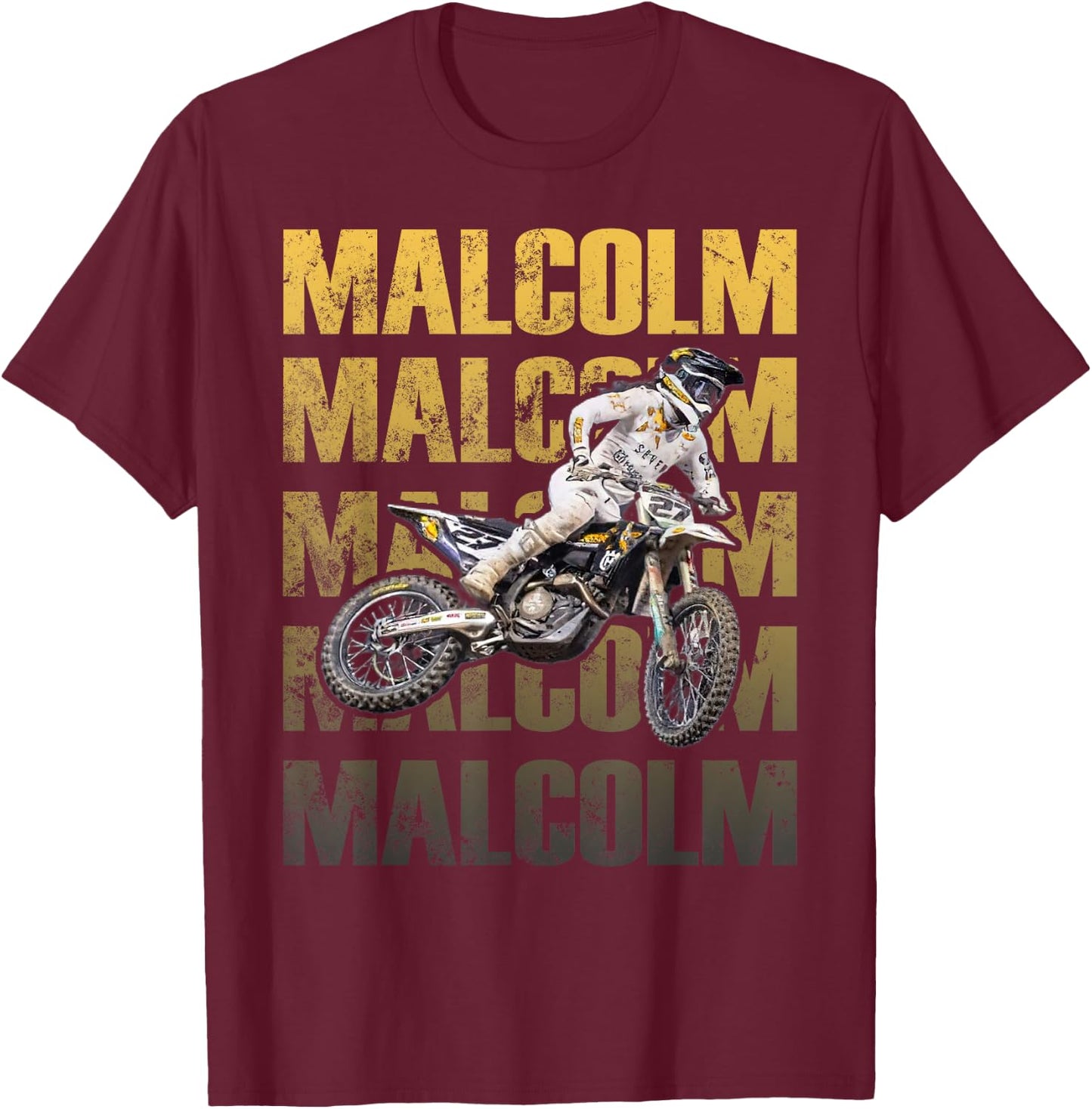 Vintage MS27 Motocross Motorcycle Father's Day T-Shirt - T-Shirt | Maroon