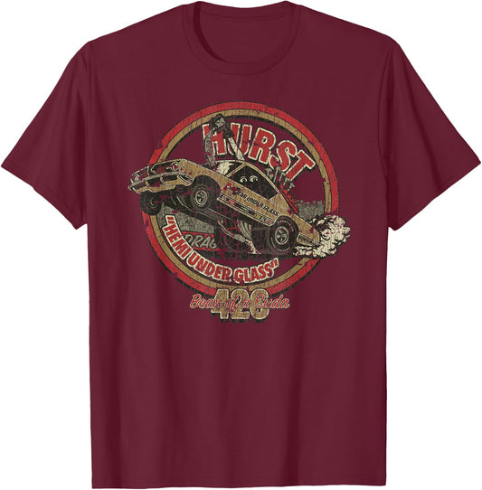 426 Hemi 'Bear of a Cuda' Barracuda , Small, Black T-Shirt - T-Shirt | Maroon