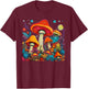 Hippie Mushrooms Psychedelic Forest Fungi Festival T-Shirt - T-Shirt | Maroon
