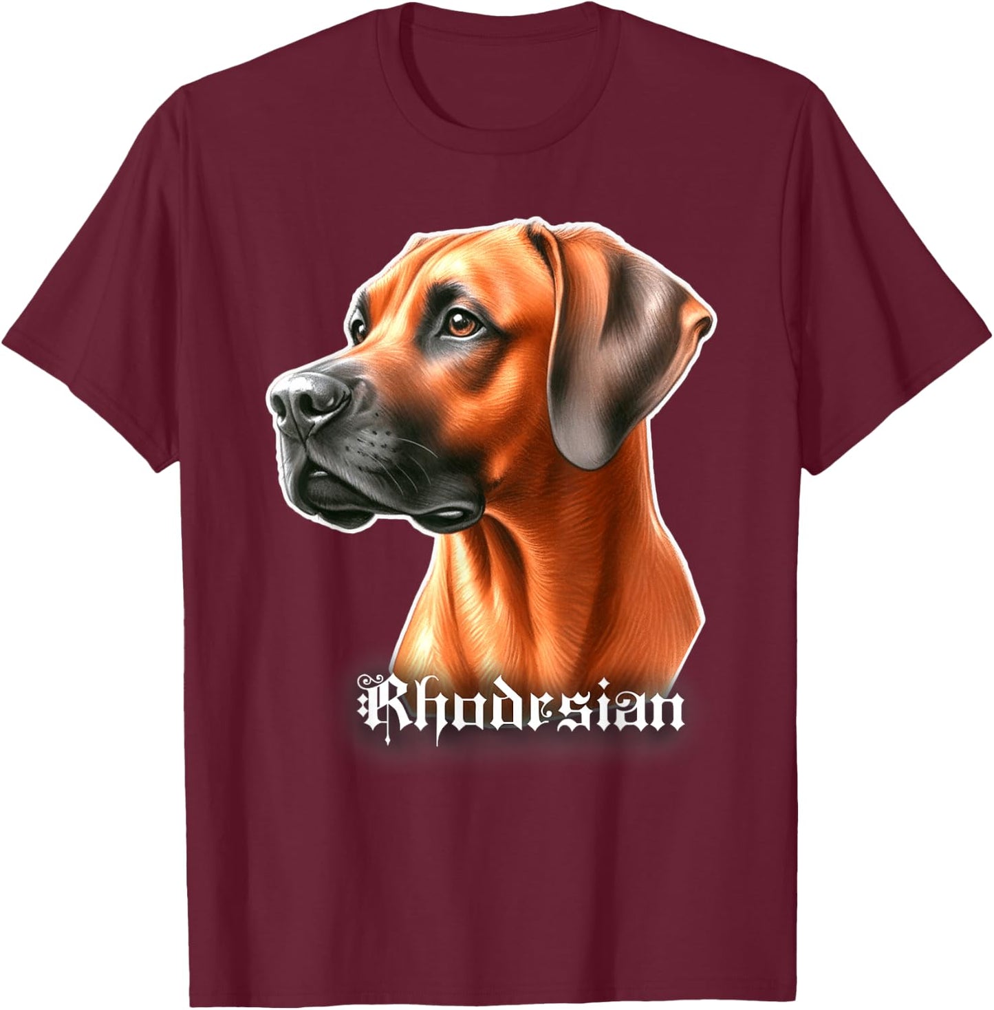 Rhodesian Ridgeback Dog T-Shirt - T-Shirt | Maroon