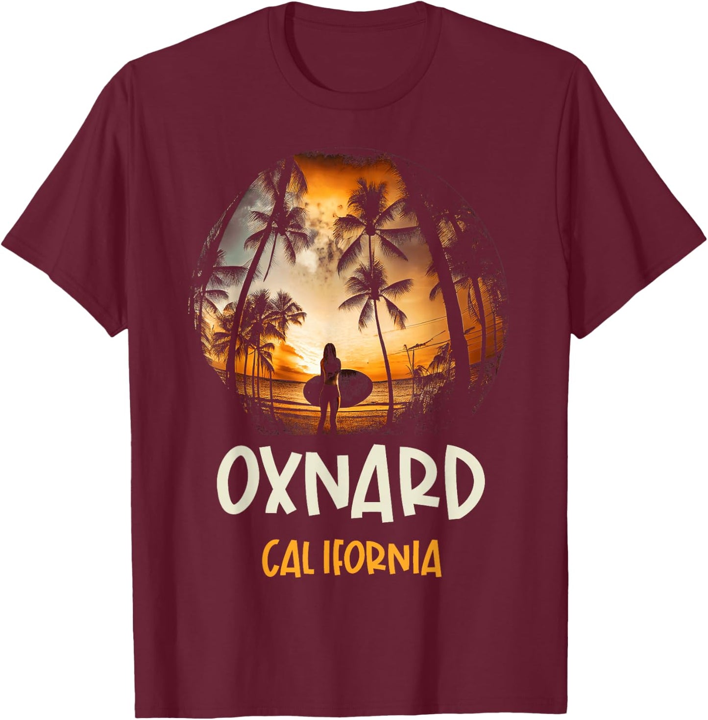 Oxnard California T-Shirt - T-Shirt | Maroon