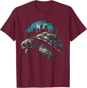Turtle Architecture Art - Animal Turtle T-Shirt - T-Shirt | Maroon