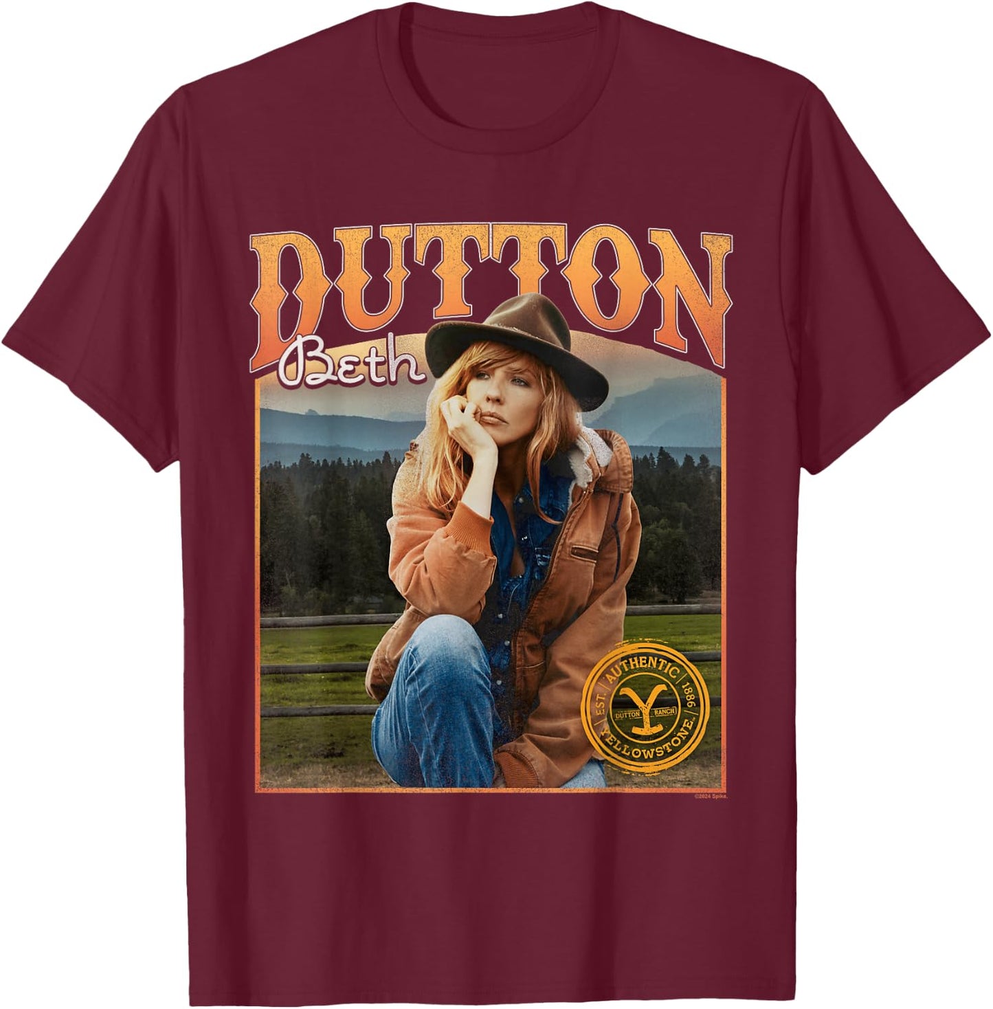 Yellowstone Beth Dutton Thoughts T-Shirt - T-Shirt | Maroon