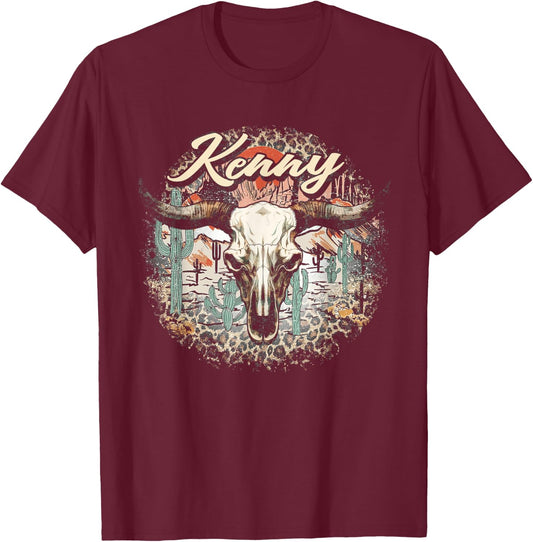 Love Kenny Personalized Classic Art Last Name Apparel Humor T-Shirt - T-Shirt | Maroon
